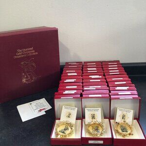 Vintage Set of 36 Hummel Gold Christmas Ornament Collection ARS Switzerland